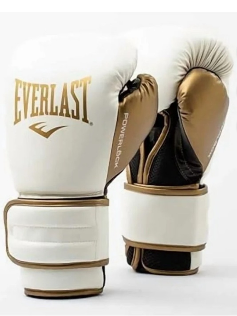 Everlast White and Gold Training Boxing Gloves - Picture 2 of 7